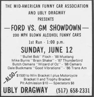 Ubly Dragway - Ford V Gm Showdown